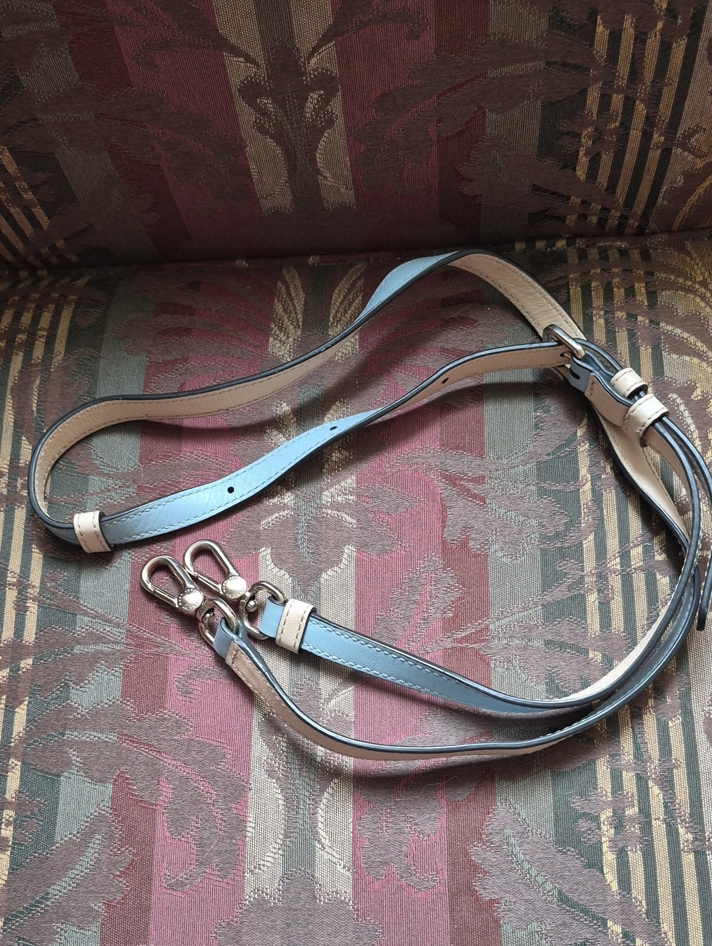 Marc Jacobs Blue and Cream Leather Crossbody Strap